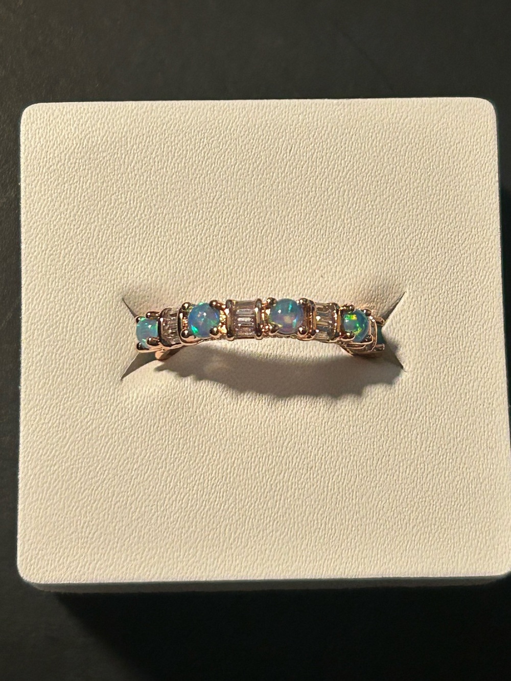Forever Loved: Aqua Blue Fire Opal on Rose Gold plus a ✨FREEBIE 💍 ✨